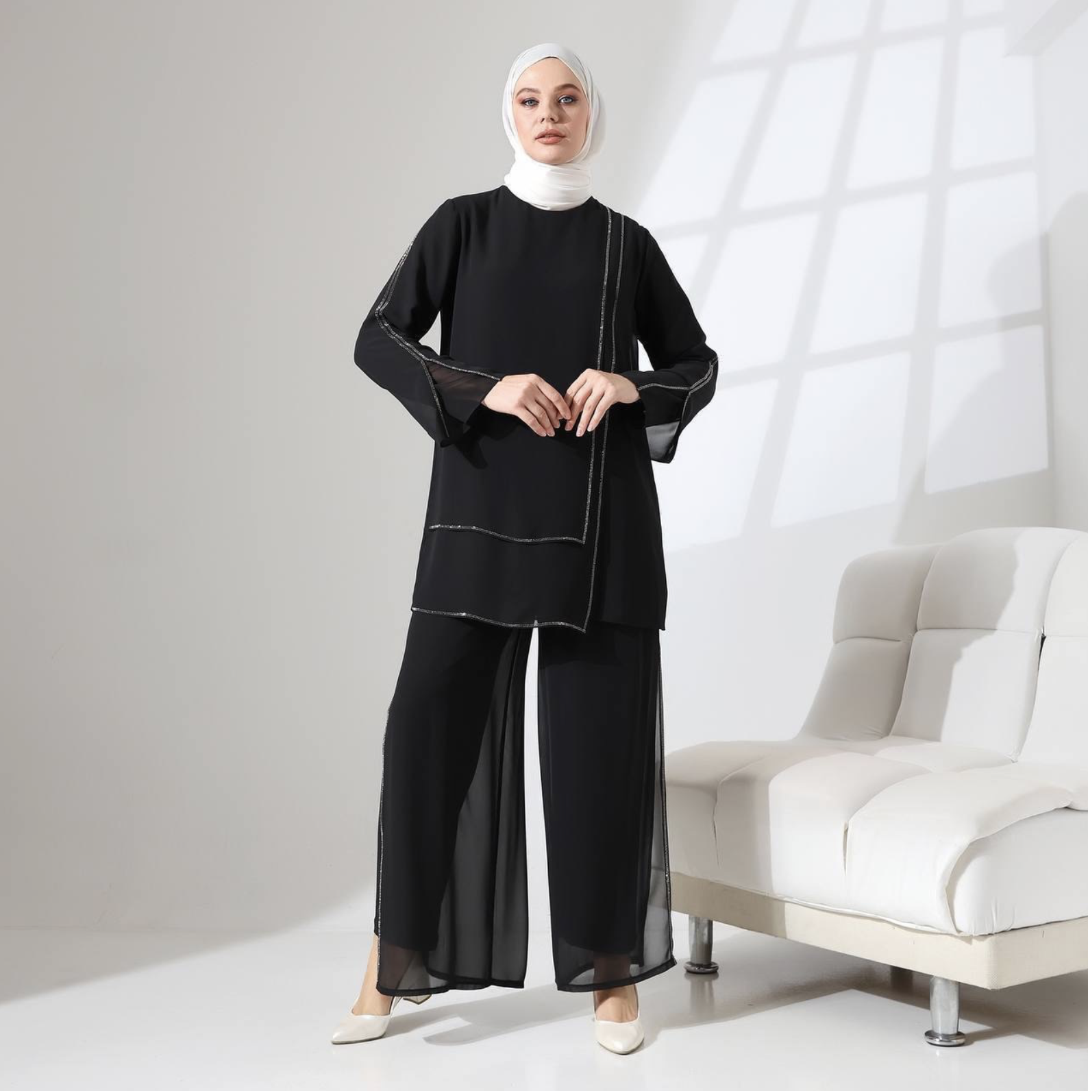 Chiffon Elegant Two-Piece Set